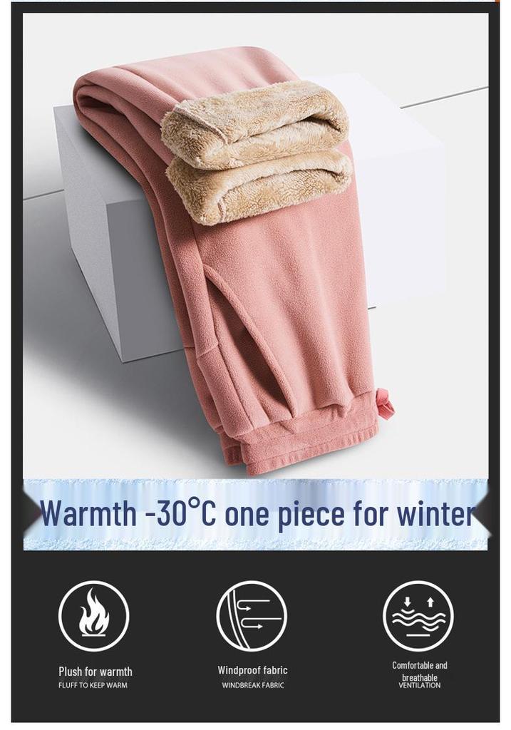 Heavyweight Unisex Velvet Trousers: Winter Warm, Thick Cotton, Loose Straight Leg, Casual Sports Pants.