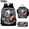 Football football 16 inch meal bag satchel three-piece pattern primary school backpack