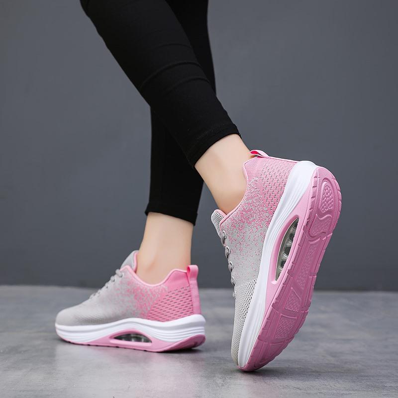 Fashion Walking Shoes for Women Outdoor Platform Sneakers Air Cushion Female Mesh Breathable Leisure Shoes