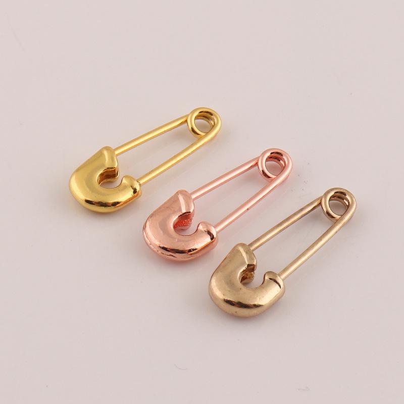 Rose Gold Metal Safety Pin Brooch Ornaments for Matching Accessories and Bags
