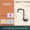 Robinet de cuisine pliable noir mat TLXT
