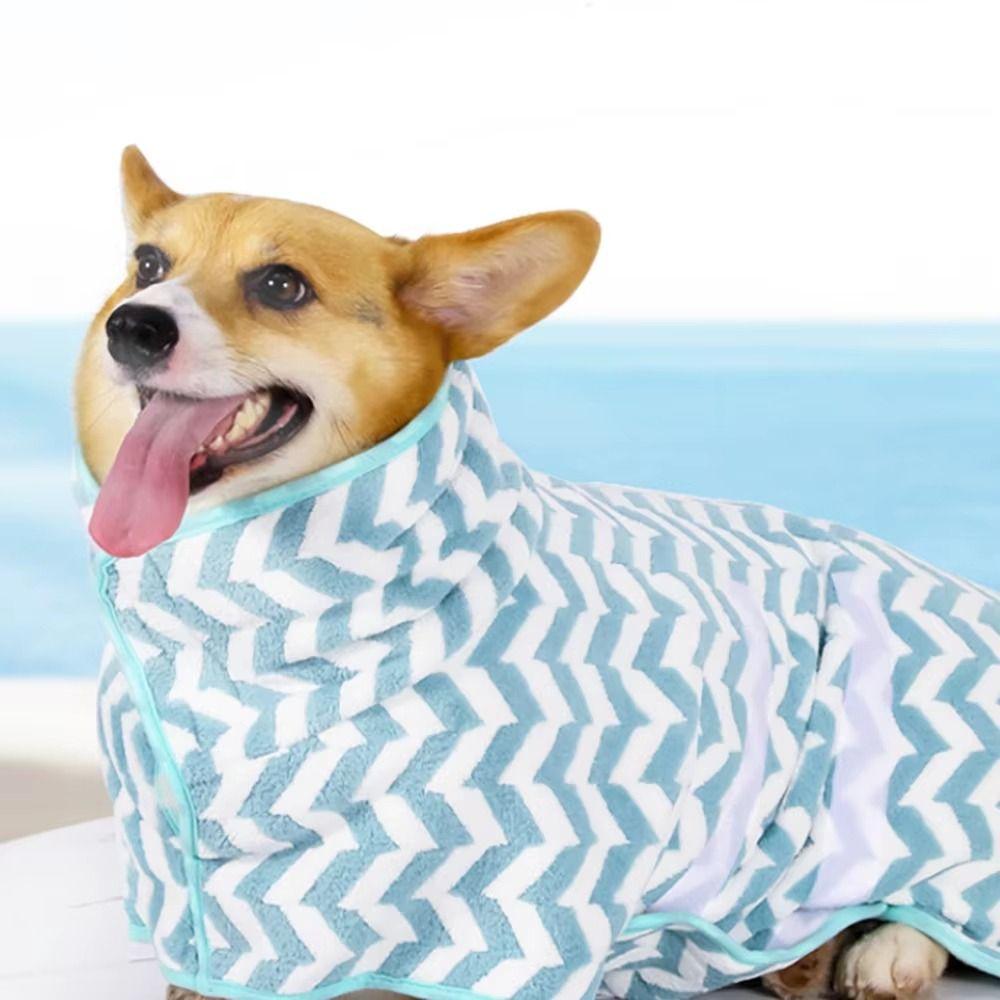 Keeping Warm Pet Absorbent Towel Microfibre Dog Drying Coats Dog Bath Robe  For Dogs Cats