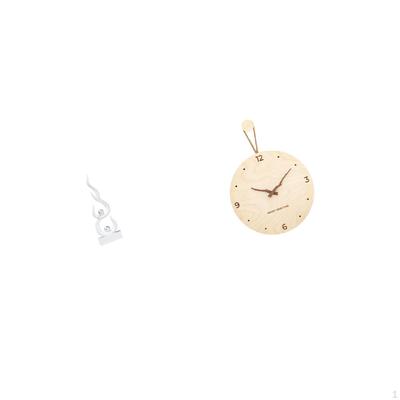 Modern Resin Flame Sculpture And Minimalist Nordic Wood Wall Clock Decorative Ornament for Office