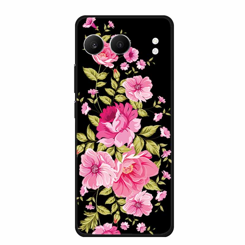 For OnePlus Nord 4 Back Cover Case Cute Cartoon Cat Black Silicone Soft Phone Cases For OnePlus Nord 4 Case Nord4 6.74" Capa Bag