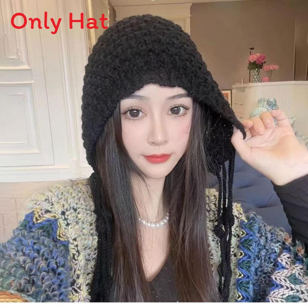 Floral Knit Beanie Hat For Women With Ear Protection And Cozy Warmth For Autumn Winter Seasons