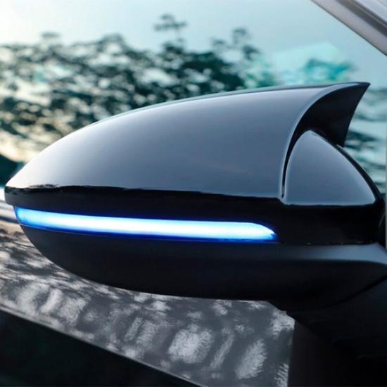 For VW Golf 8 MK8 8R R-line GTI W/ Lane Assist Mirror Cover Caps 2020~2023 Black