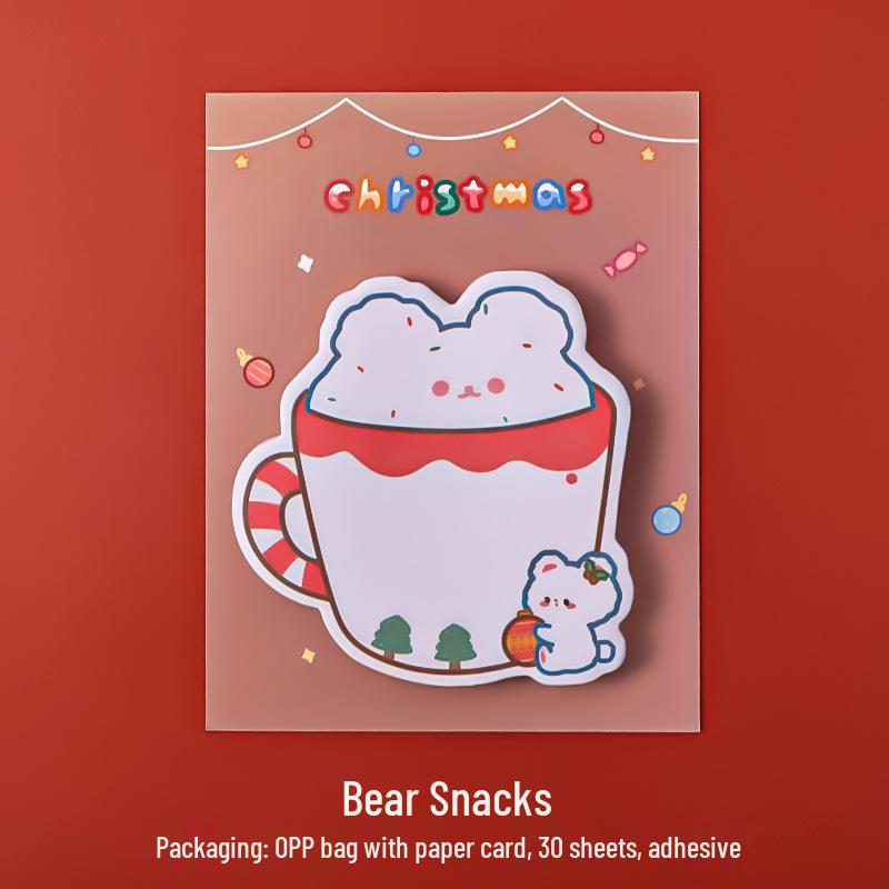 Creative Cartoon Christmas Sticky Notes - Festive Student Gift & Message Stickers, Perfect for Christmas Activities & High-Value Stationery Gifts
