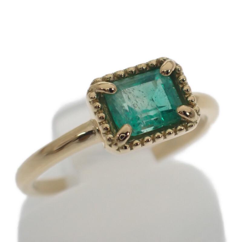 no brand  #13(JP Size) ring green K18 Gold Women