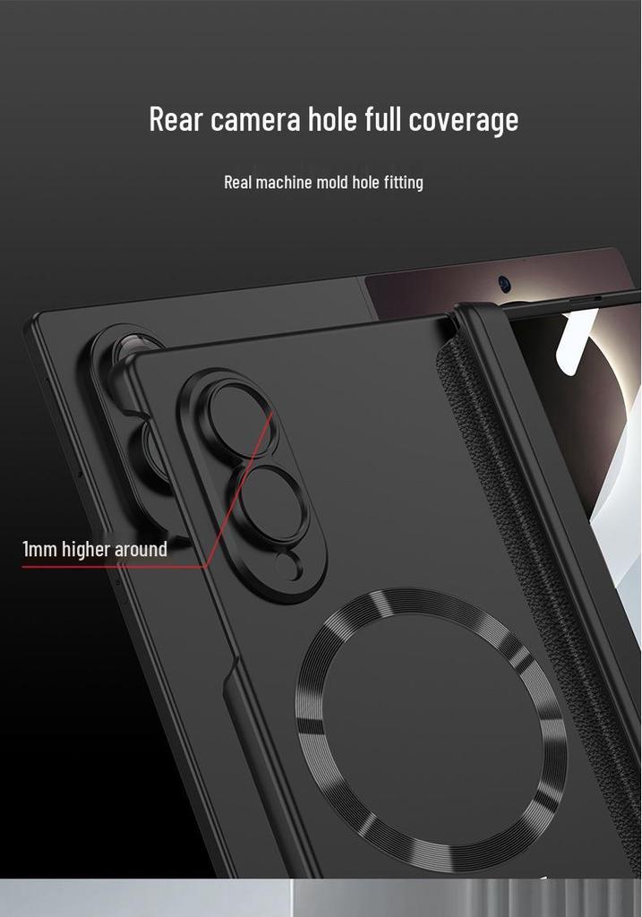 Samsung Z Fold8 Magnetic Phone Case with Full Coverage, Wireless Charging, Ring, Film Hinge, Anti-fall Protection