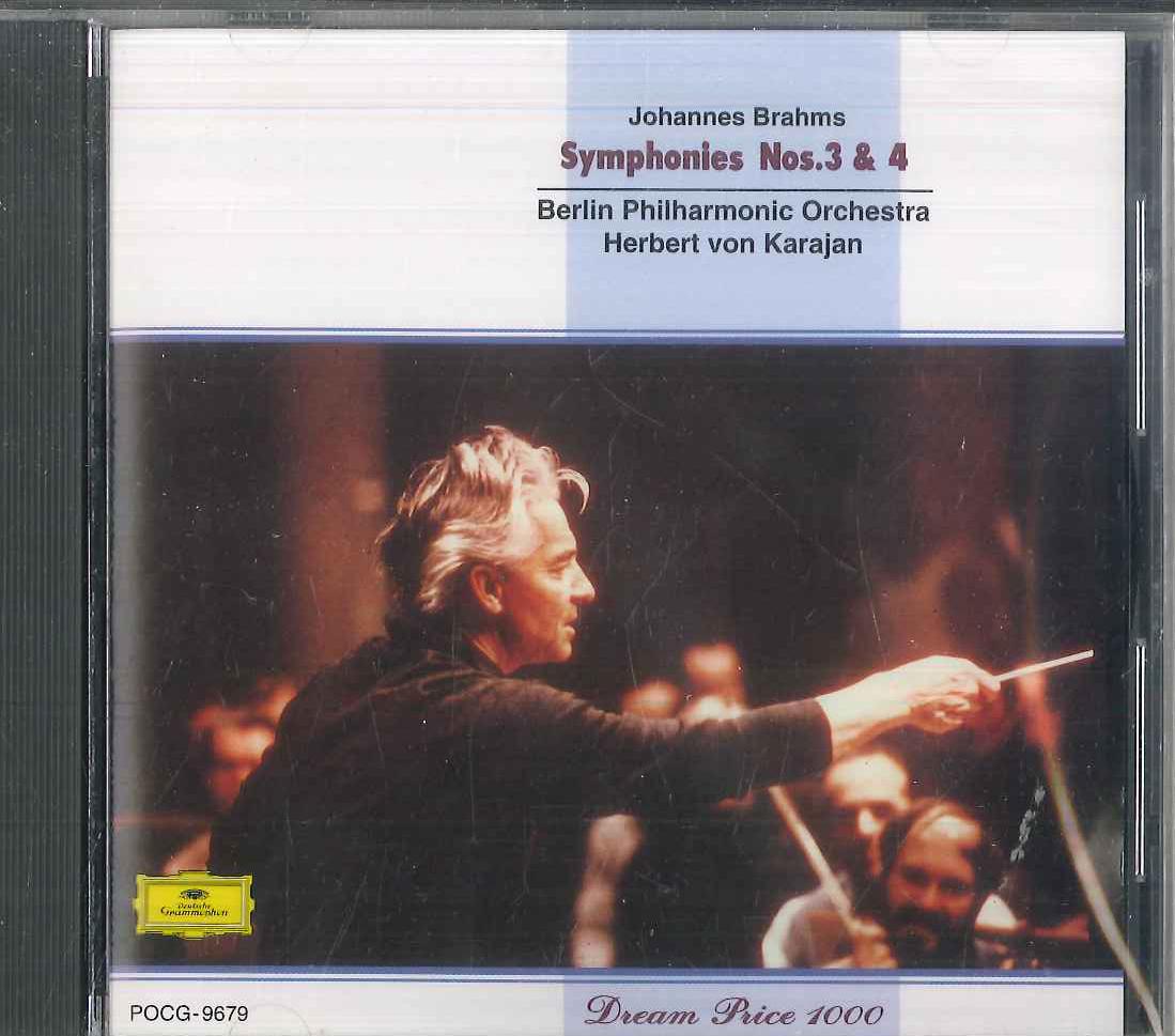 

CD JOHANNES BRAHMS, HERBERT VON KARAJA - Symphonies Nos.3 & 4 POCG9679 DEUTSCHE GRAMMO 1995 Japan Classical Used