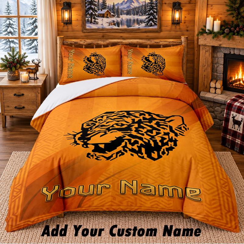 Hull FC Pattern Bedding 3Pcs Set Custom Name, Bed Sheet And Pillowcases For Home Bedroom