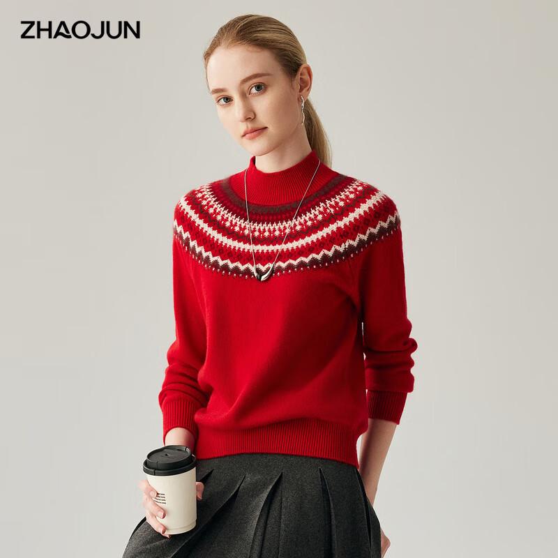 

Женский утолщенный кашемировый свитер Zhaojun с узором Fair Isle 2XL