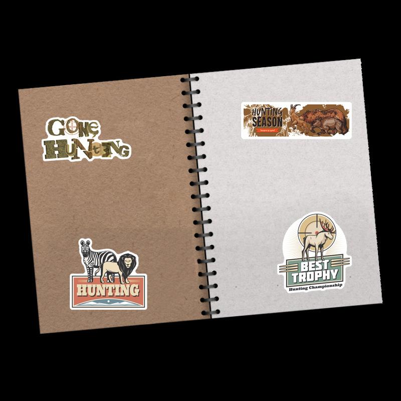 10 30 50 100Pcs Go Hunting Stickers Waterproof Skateboard Motorcycle Guitar Luggage Laptop Bicycle Sticker Kids Toys