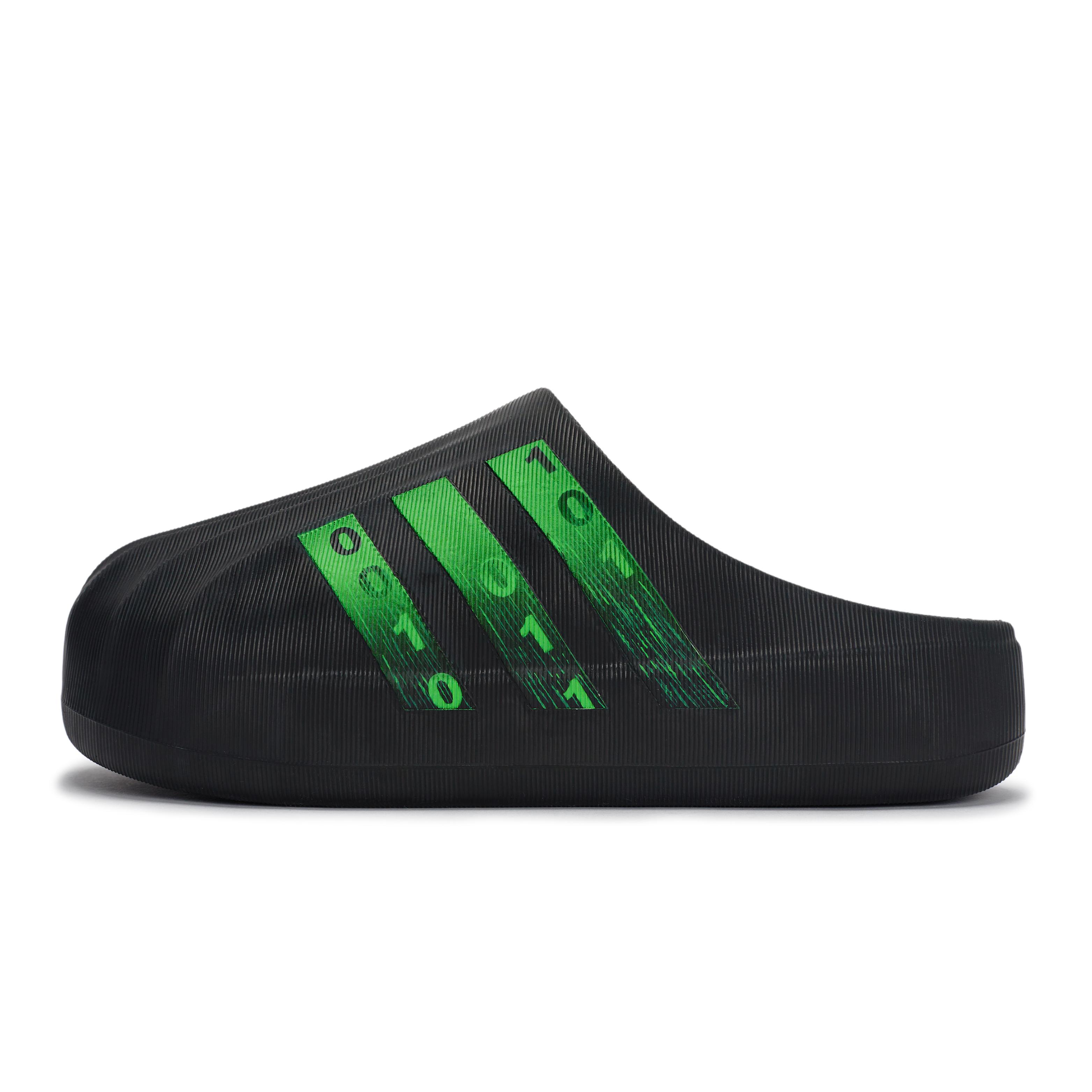 

Adidas Originals AdiFOM SUPERSTAR MULE Abrasion Resistant Closed Toe Slippers Unisex Black Green IG8277(Team1189-) 37