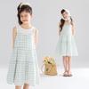 Mucmukn Girls' Plaid Bubble Cotton Sweet Suspender Dress