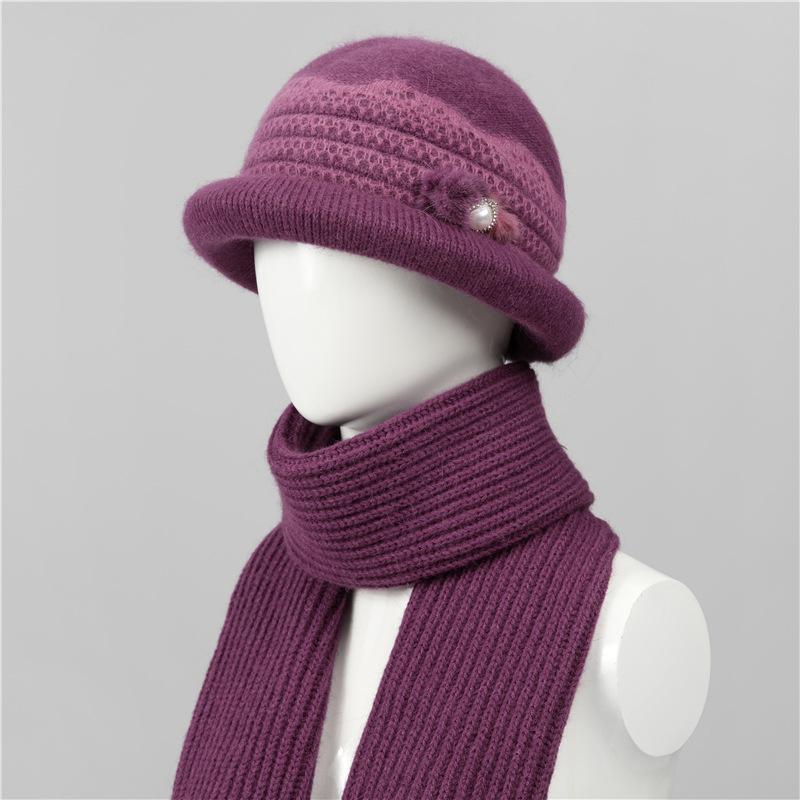 Hat women's winter new mother-in-law hat fleece warm wool hat