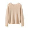 Lekasha Women's Cashmere Round Neck Sweater - Solid Color Knit Pullover
