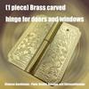 Antique Metal Cabinet Door Hinges Replacement Carved Drawer Door Hinge Decorative Fittings for Jewelry Box Easy to Use