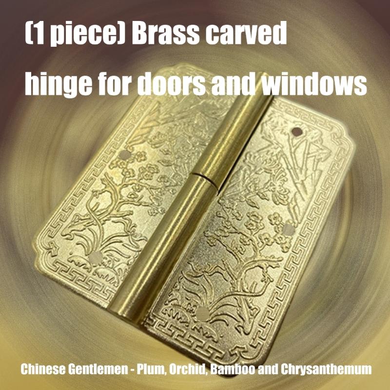 Antique Metal Cabinet Door Hinges Replacement Carved Drawer Door Hinge Decorative Fittings for Jewelry Box Easy to Use