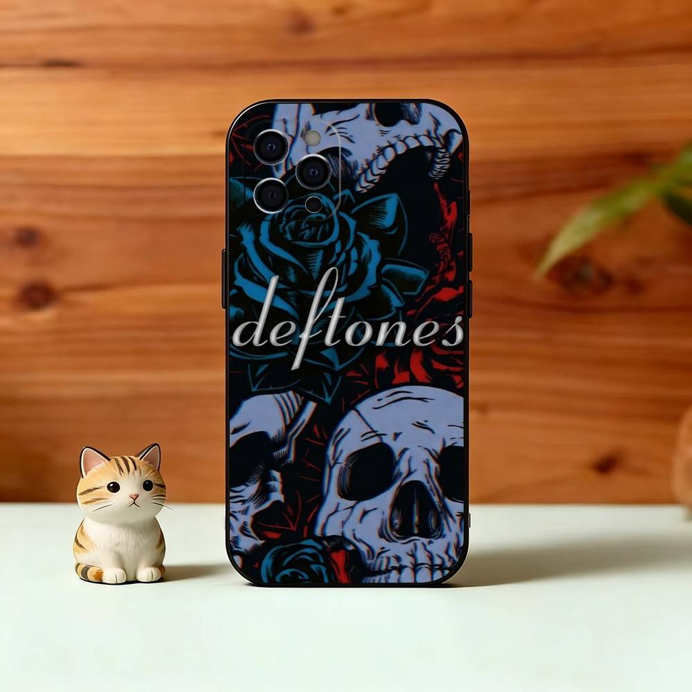 R-Rock B-Band D-Deftones Phone Case For iPhone 17,16,15,14,13,12,11 Plus,Pro Max,XS,Soft Silicone Black Cover