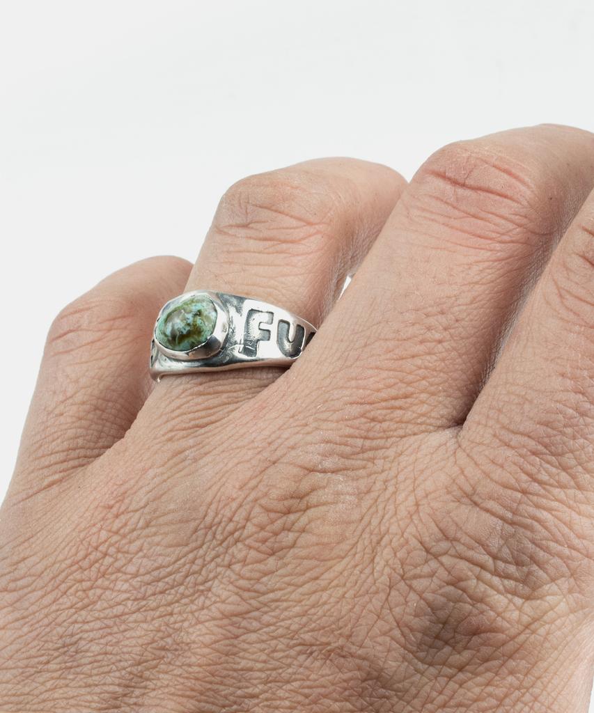 Sheen666 Turquoise Silver Ring F-Word Custom (B Type)