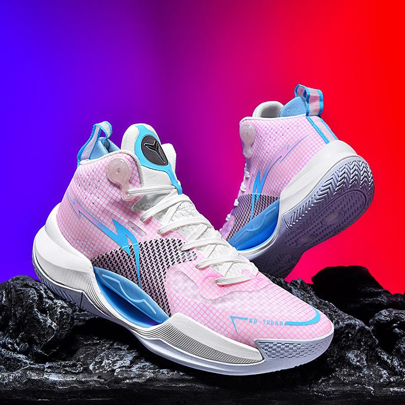 

Новые повседневные спортивные мужские кроссовки в баскетбольном стиле, легкие, удобные, кожаный верх с индивидуальным логотипом, сетчатая стелька для зимы 41 розовый