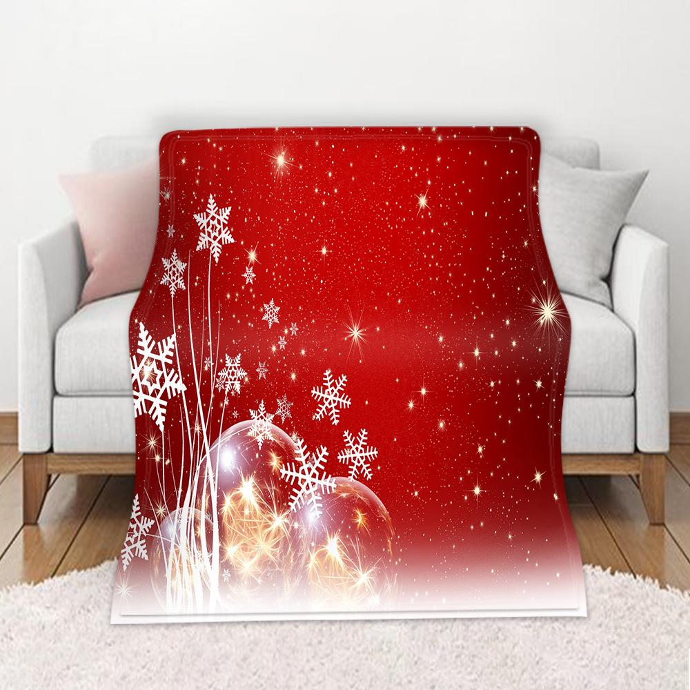 3D Merry Christmas Theme Flannel Throw Blanket Soft Lightweight Warm for Living Room Bedroom Bed Sofa Couch Kids Adults Gifts