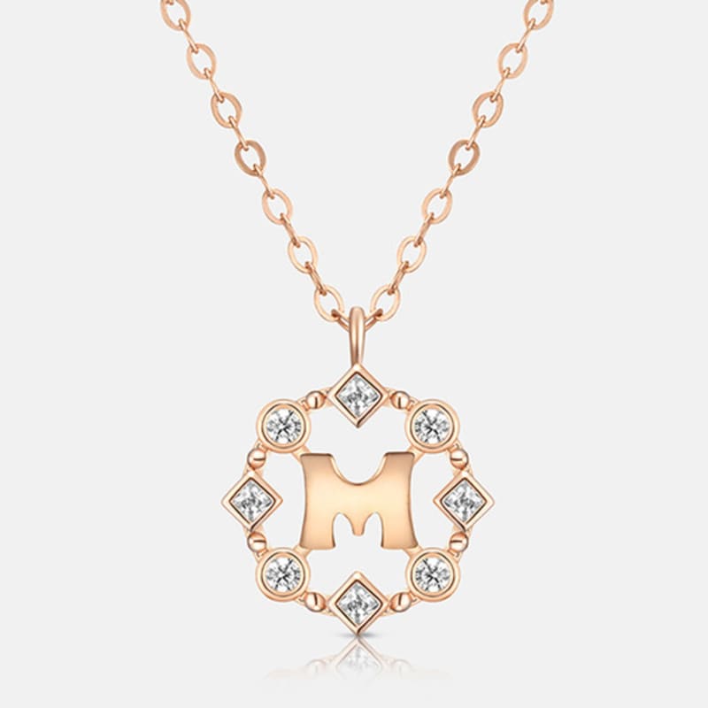 METROCITY JEWELRY M Basic Sterling Silver Rose Necklace A243SN9108RPA