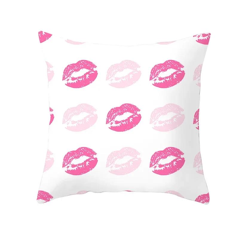 Valentine's Day Cushion Cover Romantic Wedding Party Decorations Print Cushion Cover Pillowcase Valentine's Day Gift
