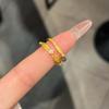 Xiaohongshu Engelsflügel & Kleeblatt Diamantring für Damen - Exquisites Feder-Liebesdesign