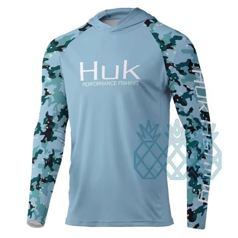 Mens Long Sleeve Fishing Shirt With Hood UV Protection Quick Dry Breathable Outdoor Sportswear Summer Fall