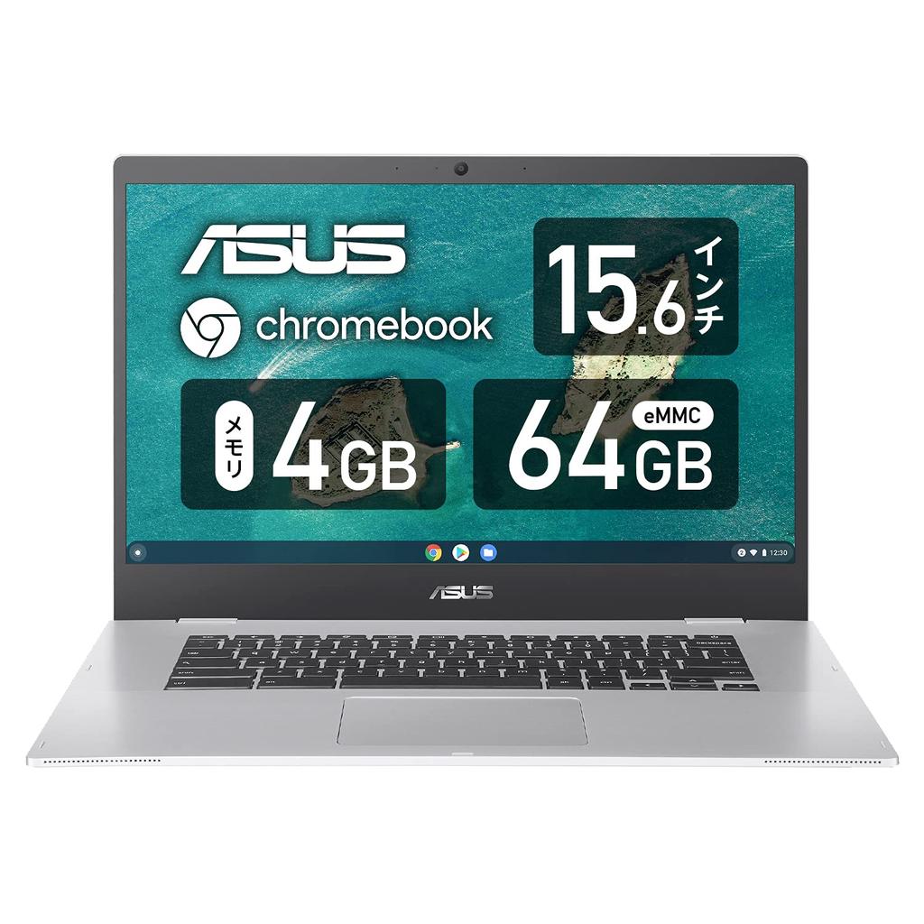 ASUS Chromebook CX1 with Japanese Transparent Silver 15.6-inch Keyboard, 1.8kg, (CX1500CKA-NJ0457)
