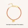 Chinese-Inspired Festive Gourd Fulu Bracelet: Gold-Plated, High-End Fashion, New Chinese Style Jewelry.