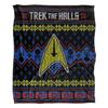 Star Trek Trek the Halls Ugly Silky Christmas Sweater Supersoft Blanket
