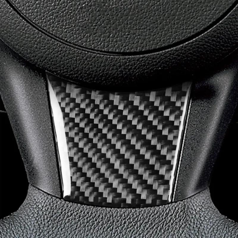 3pcs Carbon Fiber Car Steering Wheel Panel Cover Trim for BMW 5 Series E60 2004 2005 2006 2007 2008 2009 2010 Interior Accessory