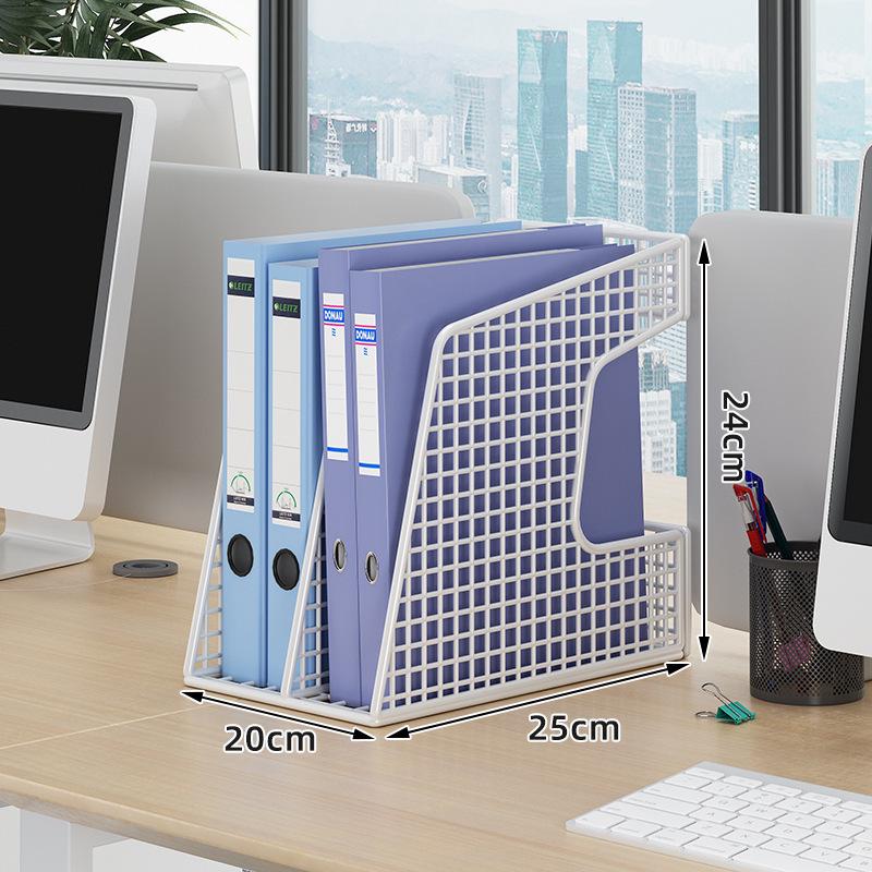 Metal Desktop File Holder Storage Rack: Complete Set for Office Organization