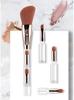 Cute and Portable Makeup Brush Set with a Dedicated Makeup Pouch 4-in-1 (pink)