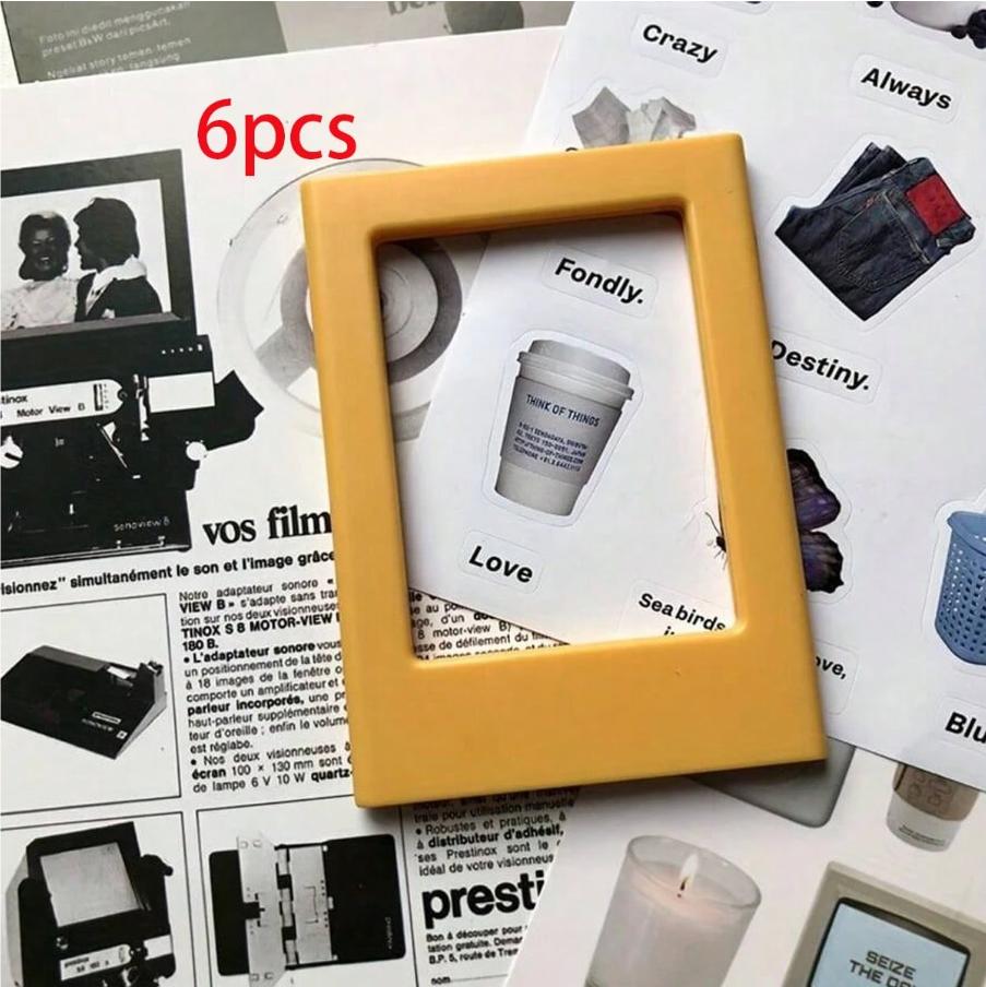 6pcs Refrigerator Magnetic Photo Frame Set, Perfect for Fujifilm Photos,showcasing and Collecting Beautiful Moments In Life