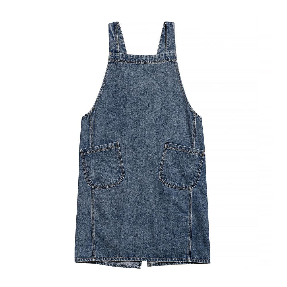 Elegant Kitchen Cooking Apron Oil-Proof Artist Flower Shop Apron Ladies Denim Apron  Restaurant Use