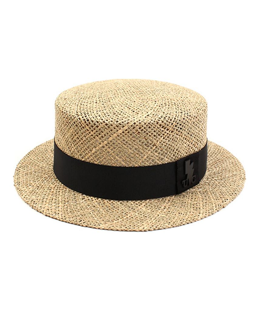 Yunibeosyeolkemiseuteuli Bau Flat Short Panama Hat Bk Raffia Hat