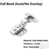 2 Pieces Stainless Steel Furniture Hinges - Folding Spring Loaded for Cupboard and Kitchen Door