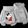 Kids Cartoon Street Sweatshirt Cute Snoopy Design Boys Girls Spring Hooded Tops 3-14 Years