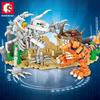 Non-Toxic Sembo Metal War Greymon Anime Building Blocks Action Figure Models Bricks Lighting Anime Kids Model Toy Doll Gifts With Dolls