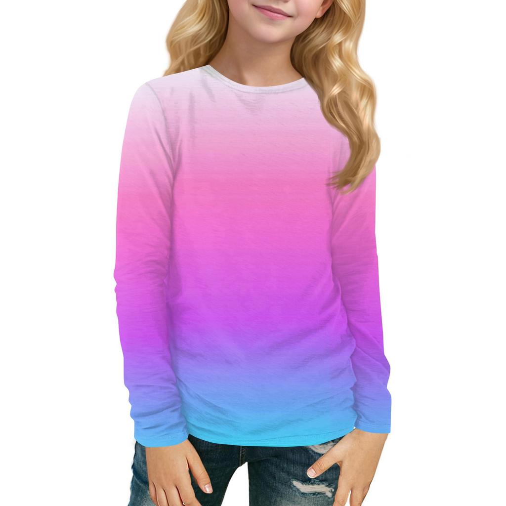 Kinder Langarm O-Ausschnitt Oberteil Bedruckt Täglich Lässig