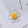 Big Smile Daisy Flower Keychain Keyring Making Materials