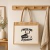 Sac Cabas Jute avec Poche J’peux pas je suis Musicien J'peux pas minimaliste | Toile de Jute et Coton 21 L Fond Plat Anses 65 cm