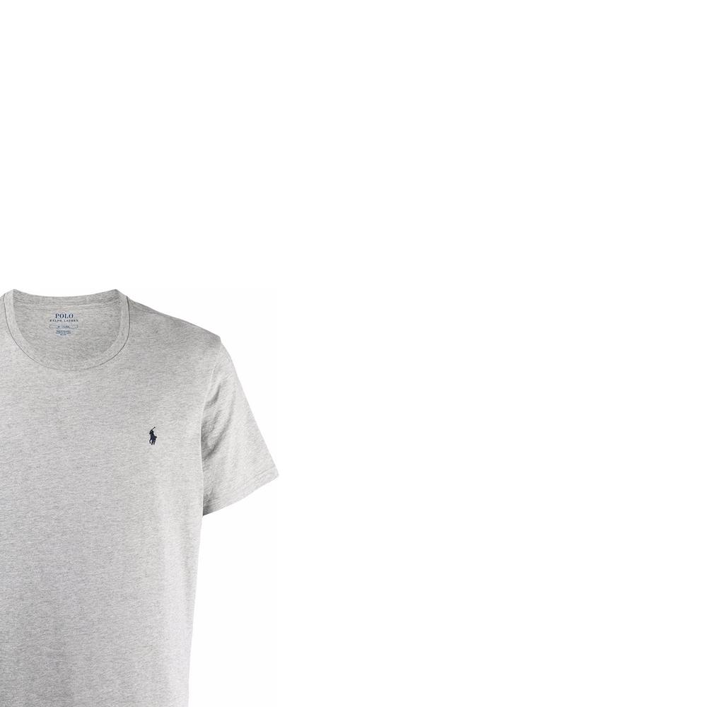 Polo Ralph Lauren Ss22 Logo Print Crew Neck Pullover Straight Fit Short Sleeve T-Shirt Men Tops Gray 714844756-003