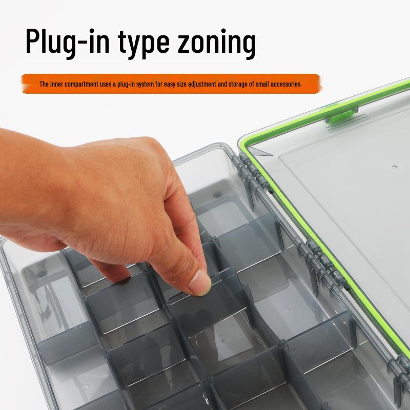 Transparente mehrschichtige Aufbewahrungsbox für Thunder Frog Köder & Angelzubehör