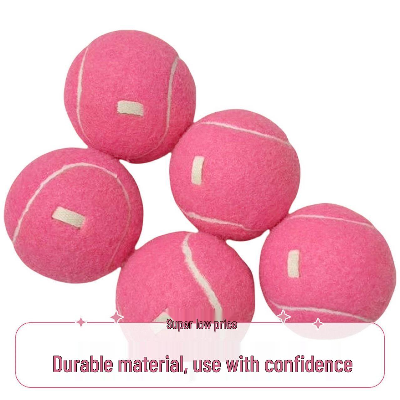 Pink Buckle Durable High Elasticity Single Person Training Tennis Ball