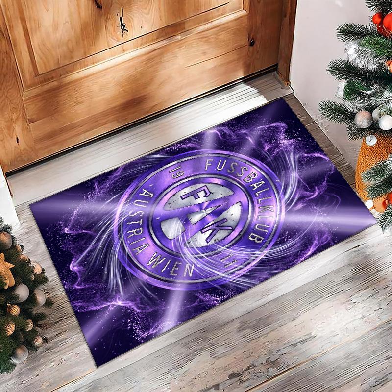 Austria Wien FC Soccer Football Pattern Soft Area Rug Non Slip Indoor Floor Carpet Sports Decor Mat for Bedroom